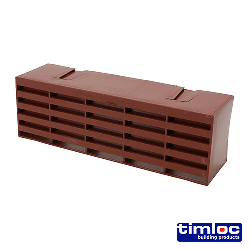 This is an image showing TIMCO Timloc Airbrick - Plastic - - Brown - 1201ABBR - 215 x 69 x 60 - 20 Pieces Box available from T.H Wiggans Ironmongery in Kendal, quick delivery at discounted prices.