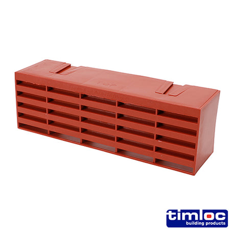 This is an image showing TIMCO Timloc Airbrick - Plastic - Terracotta - 1201ABTE - 215 x 69 x 60 - 20 Pieces Box available from T.H Wiggans Ironmongery in Kendal, quick delivery at discounted prices.