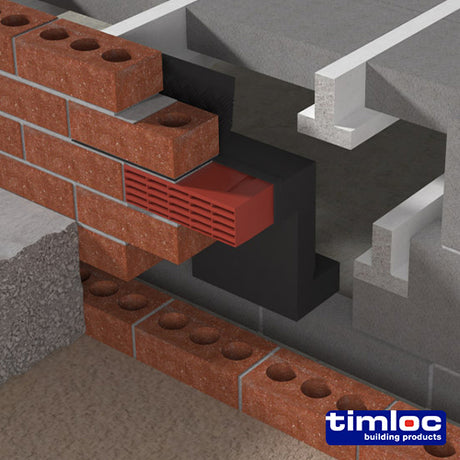This is an image showing TIMCO Timloc Underfloor, Vent, Horizontal Front Extension  - 1203 - + 115mm - 20 Pieces Box available from T.H Wiggans Ironmongery in Kendal, quick delivery at discounted prices.