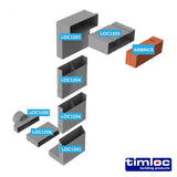This is an image showing TIMCO Timloc Underfloor, Vent, Horizontal Front Extension  - 1203 - + 115mm - 20 Pieces Box available from T.H Wiggans Ironmongery in Kendal, quick delivery at discounted prices.