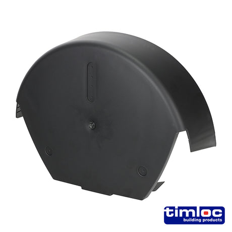 This is an image showing TIMCO Universal 1/2 Round Cap Black - 280 x 145 - 1 Each Bag available from T.H Wiggans Ironmongery in Kendal, quick delivery at discounted prices.