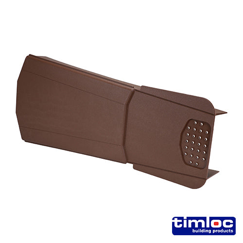 This is an image showing TIMCO Timloc Ambi-Verge Universal Dry Fix Verge System - Brown - 99142 - 420 x 140/170 - 20 Pieces Box available from T.H Wiggans Ironmongery in Kendal, quick delivery at discounted prices.
