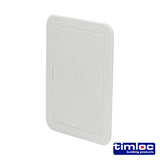 This is an image showing TIMCO Timloc Access Panel - Plastic - Clip Fit - White - AP110 - 115 x 165 - 1 Each Bag available from T.H Wiggans Ironmongery in Kendal, quick delivery at discounted prices.