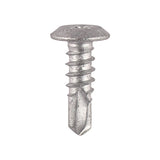 This is an image showing TIMCO Metal Construction Sheet & Framing Screws - PH - Low Profile Pan - Exterior - Silver Organic - 4.8 x 16 - 500 Pieces Box available from T.H Wiggans Ironmongery in Kendal, quick delivery at discounted prices.
