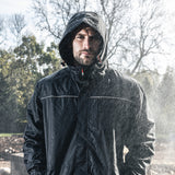 This is an image showing TIMCO Waterproof Lined Rain Jacket - Black - Medium - 1 Each Bag available from T.H Wiggans Ironmongery in Kendal, quick delivery at discounted prices.