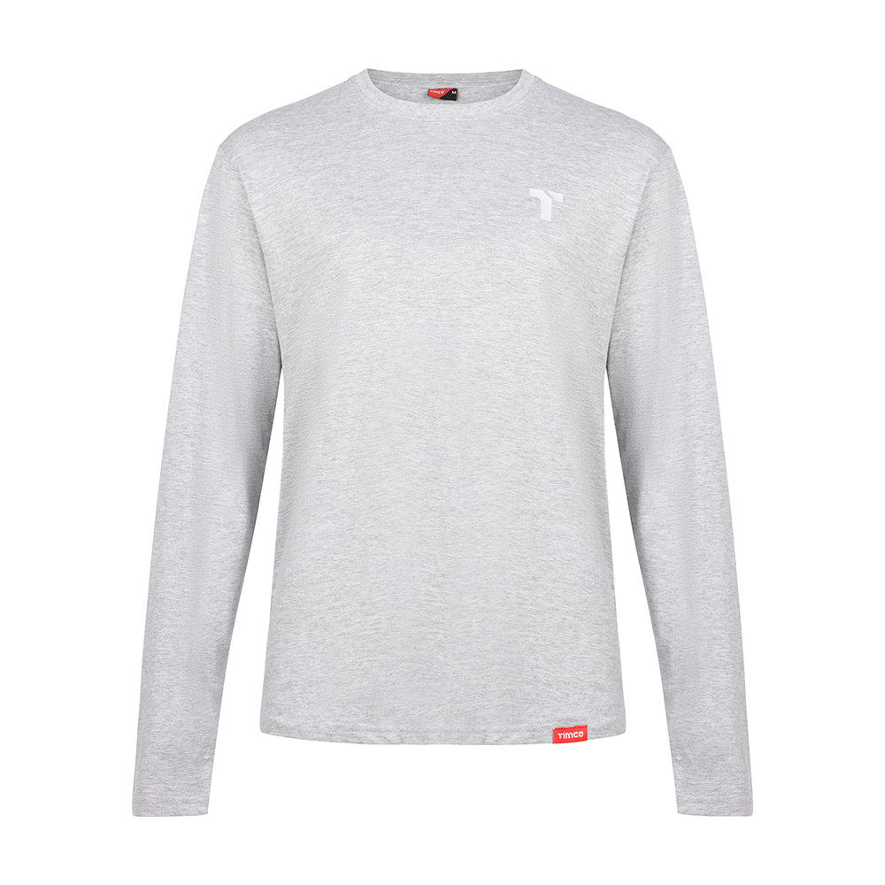 This is an image showing TIMCO Long Sleeve Trade T-Shirt Pack - Large (Grey/Red/Green) - 3 Pieces Bag available from T.H Wiggans Ironmongery in Kendal, quick delivery at discounted prices.