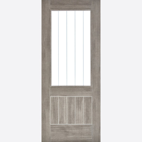 This is an image showing LPD - Mexicano Laminated Glazed Light Grey Laminated Doors 762 x 1981 available from T.H Wiggans Ironmongery in Kendal, quick delivery at discounted prices.