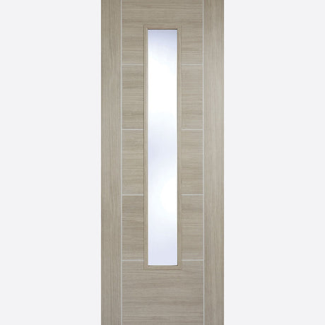 This is an image showing LPD - Vancouver Laminated Glazed Light Grey Laminated Doors 686 x 1981 available from T.H Wiggans Ironmongery in Kendal, quick delivery at discounted prices.