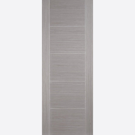 This is an image showing LPD - Vancouver 5P Pre-Finished Light Grey Doors 762 x 1981 FD 30 available from T.H Wiggans Ironmongery in Kendal, quick delivery at discounted prices.