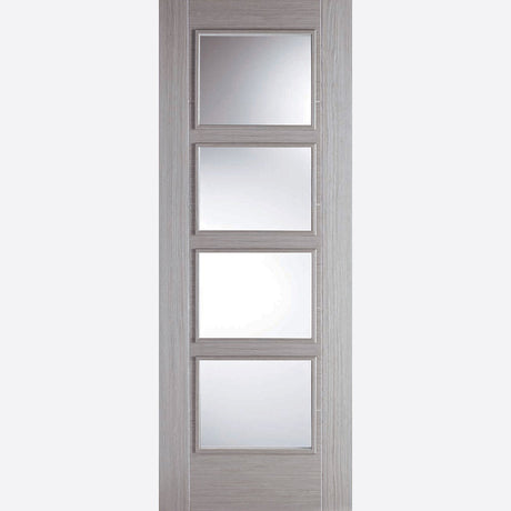 This is an image showing LPD - Vancouver 4L Pre-Finished Light Grey Doors 762 x 1981 FD 30 available from T.H Wiggans Ironmongery in Kendal, quick delivery at discounted prices.