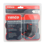 This is an image showing TIMCO Masonry Drill Bit Set - 15pcs - 15 Pieces Case available from T.H Wiggans Ironmongery in Kendal, quick delivery at discounted prices.
