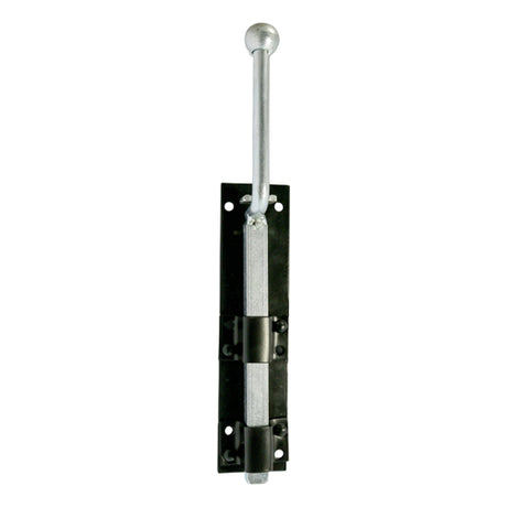 This is an image showing TIMCO Monkey Tail Bolt - Black - 18" - 1 Each Plain Bag available from T.H Wiggans Ironmongery in Kendal, quick delivery at discounted prices.
