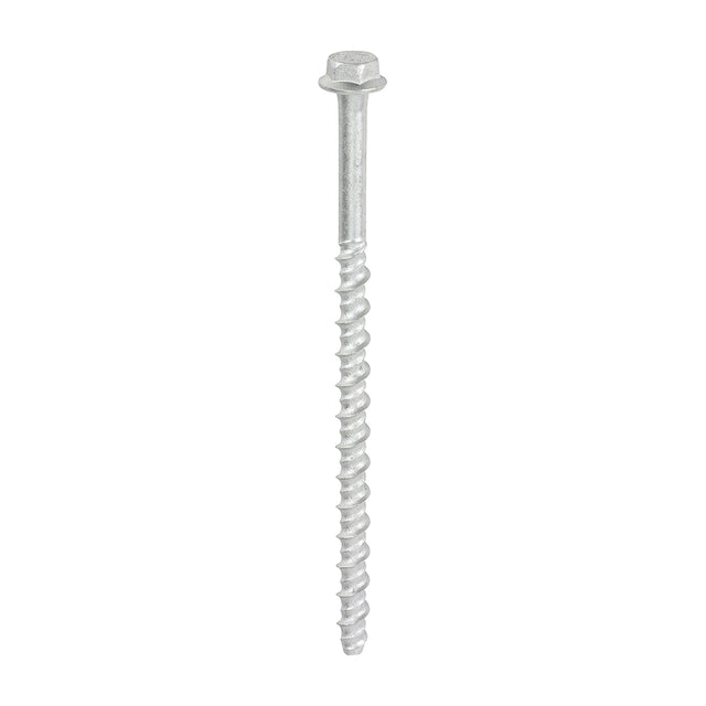 This is an image showing TIMCO Multi-Fix Masonry Bolts - Hex Flange - Exterior - Silver - 6.0 x 130 - 100 Pieces Box available from T.H Wiggans Ironmongery in Kendal, quick delivery at discounted prices.