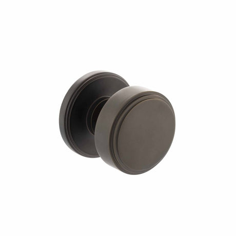 This is an image of Millhouse Brass Boulton Solid Brass Stepped Mortice Knob Concealed Fix Rose - Ur available to order from Trade Door Handles.