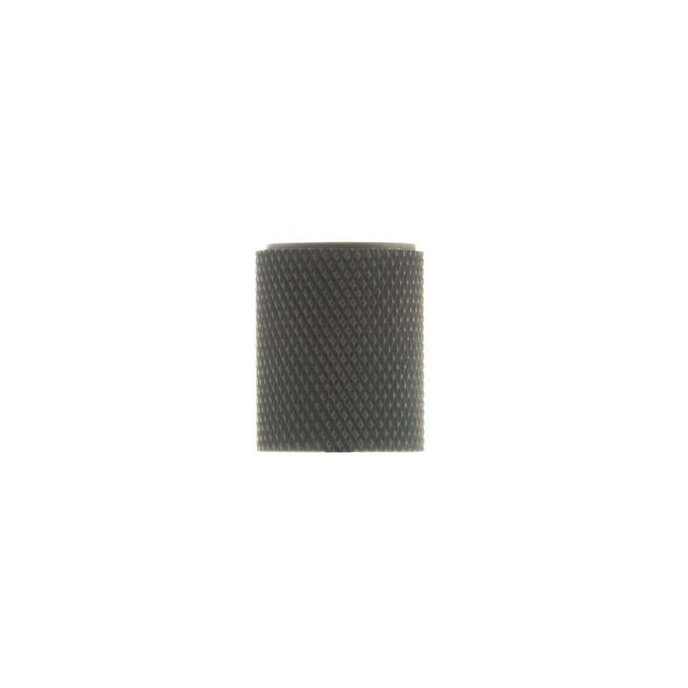 This is an image of Millhouse Brass Watson Cylinder Knurled Cabinet Knob Concealed Fix - Urban Dark available to order from Trade Door Handles.