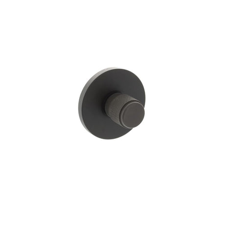 This is an image of Millhouse Brass Knurled WC Turn and Release on 5mm Slimline Round Rose - Urban D available to order from T.H Wiggans Architectural Ironmongery in Kendal, quick delivery and discounted prices.