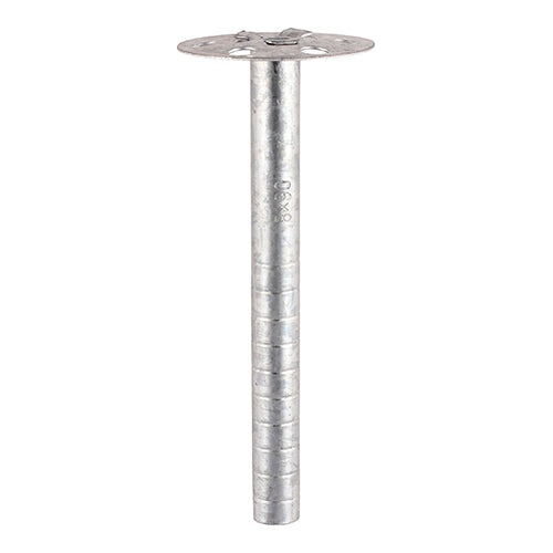 This is an image showing TIMCO Metal Insulation Fixings - Galvanised - 8.0 x 300 - 50 Pieces Bag available from T.H Wiggans Ironmongery in Kendal, quick delivery at discounted prices.