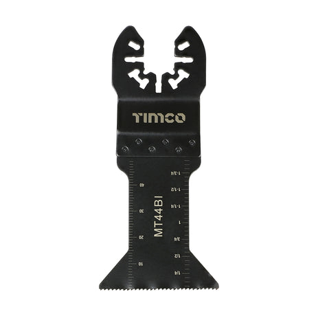 This is an image showing TIMCO Premium Multi-Tool Blades - Straight - For Wood/Metal - 5pcs - 44mm - 5 Pieces Blister Pack available from T.H Wiggans Ironmongery in Kendal, quick delivery at discounted prices.