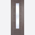 This is an image showing LPD - Vancouver Laminated Glazed Medium Grey Laminated Doors 838 x 1981 available from T.H Wiggans Ironmongery in Kendal, quick delivery at discounted prices.