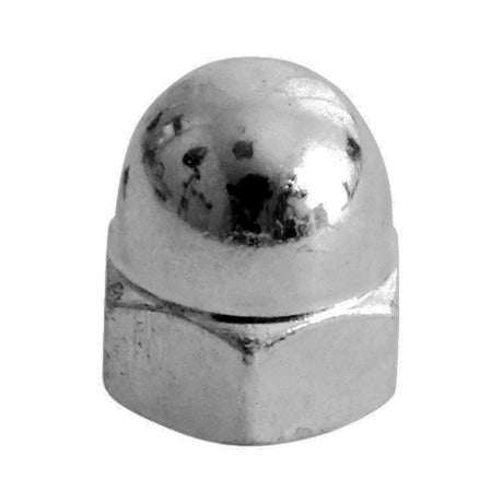 This is an image showing TIMCO Hex Dome Nuts - A2 Stainless Steel - M12 - 5 Pieces Bag available from T.H Wiggans Ironmongery in Kendal, quick delivery at discounted prices.