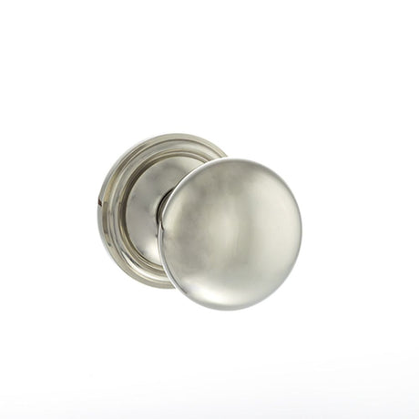This is an image of Old English Harrogate Solid Brass Mushroom Mortice Knob on Concealed Fix Rose - available to order from T.H Wiggans Architectural Ironmongery in Kendal, quick delivery and discounted prices.