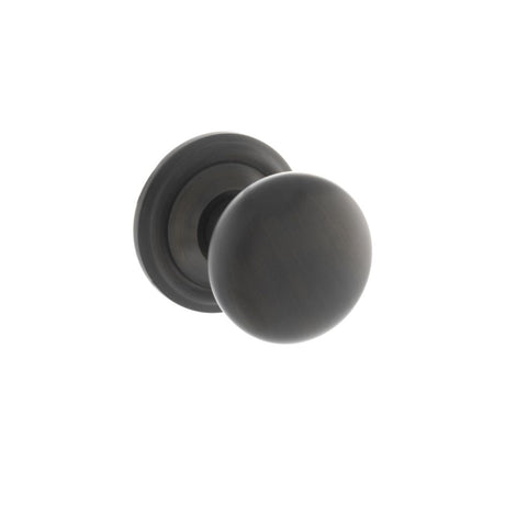 This is an image of Old English Harrogate Solid Brass Mushroom Mortice Knob Concealed Fix Rose - Urb available to order from T.H Wiggans Architectural Ironmongery in Kendal, quick delivery and discounted prices.