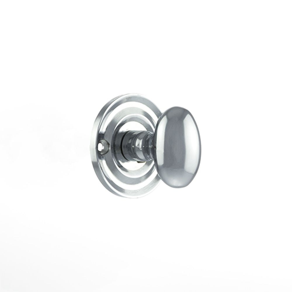 This is an image of Old English Solid Brass Oval WC Turn and Release - Polished Chrome available to order from T.H Wiggans Architectural Ironmongery in Kendal, quick delivery and discounted prices.