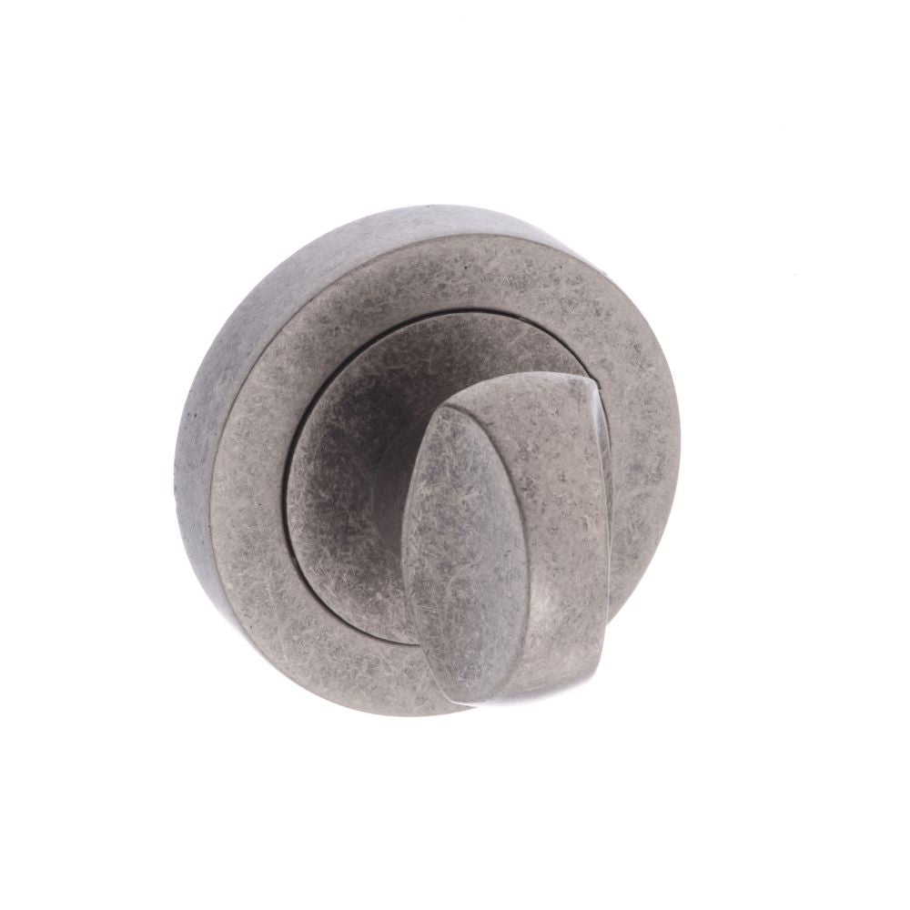 This is an image of Old English WC Turn and Release - Distressed Silver available to order from T.H Wiggans Architectural Ironmongery in Kendal, quick delivery and discounted prices.