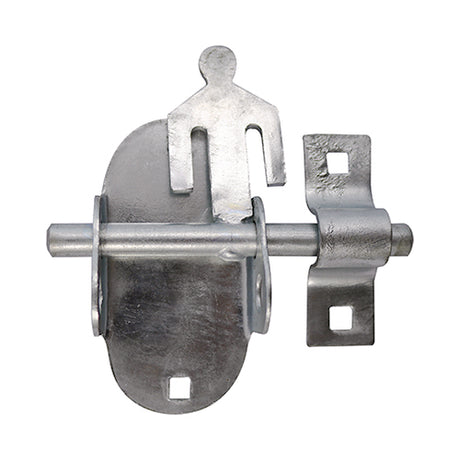 This is an image showing TIMCO Oval Padbolt - Hot Dipped Galvanised - 4" - 1 Each TIMbag available from T.H Wiggans Ironmongery in Kendal, quick delivery at discounted prices.
