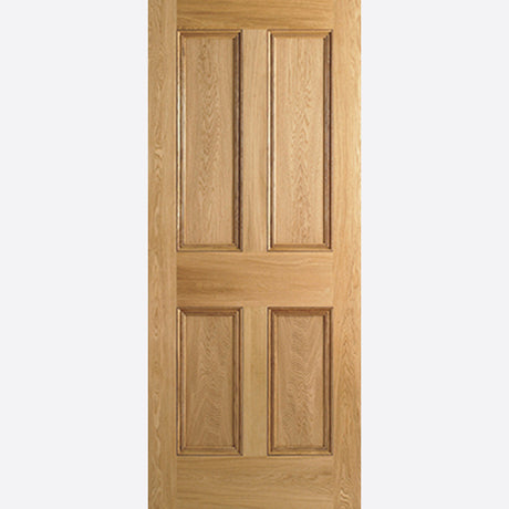This is an image showing LPD - 4P Unfinished Oak Doors 762 x 1981 FD 30 available from T.H Wiggans Ironmongery in Kendal, quick delivery at discounted prices.