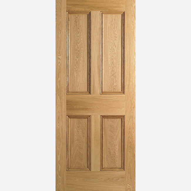 This is an image showing LPD - 4P Unfinished Oak Doors 838 x 1981 FD 30 available from T.H Wiggans Ironmongery in Kendal, quick delivery at discounted prices.