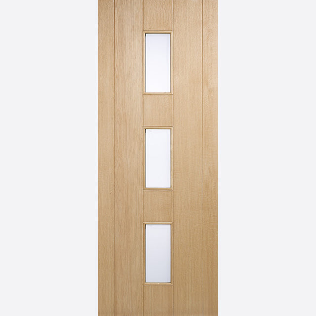 This is an image showing LPD - Copenhagen 3L Unfinished Oak Doors 762 x 1981 available from T.H Wiggans Ironmongery in Kendal, quick delivery at discounted prices.