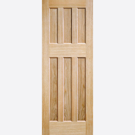 This is an image showing LPD - DX 60s Unfinished Oak Doors 762 x 1981 FD 30 available from T.H Wiggans Ironmongery in Kendal, quick delivery at discounted prices.