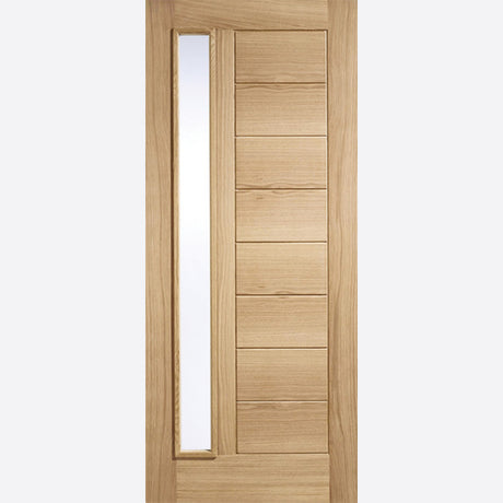 This is an image showing LPD - Goodwood 1L Unfinished Oak Doors 762 x 1981 available from T.H Wiggans Ironmongery in Kendal, quick delivery at discounted prices.