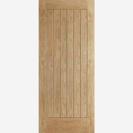 This is an image showing LPD - Norfolk Unfinished Oak Doors 762 x 1981 available from T.H Wiggans Ironmongery in Kendal, quick delivery at discounted prices.