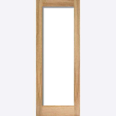 This is an image showing LPD - Pattern 10 1L Unfinished Oak Doors 762 x 1981 FD 30 available from T.H Wiggans Ironmongery in Kendal, quick delivery at discounted prices.