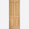 This is an image showing LPD - Regency 4P RM2S Unfinished Oak Doors 726 x 2040 FD 30 available from T.H Wiggans Ironmongery in Kendal, quick delivery at discounted prices.
