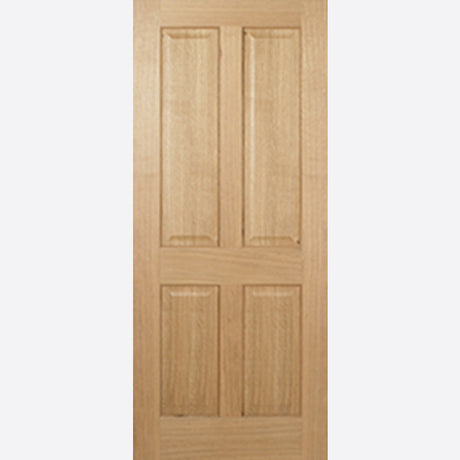 This is an image showing LPD - Regency 4P Unfinished Oak Doors 813 x 2032 available from T.H Wiggans Ironmongery in Kendal, quick delivery at discounted prices.