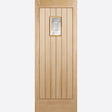 This is an image showing LPD - Suffolk Unfinished Oak Doors 762 x 1981 available from T.H Wiggans Ironmongery in Kendal, quick delivery at discounted prices.