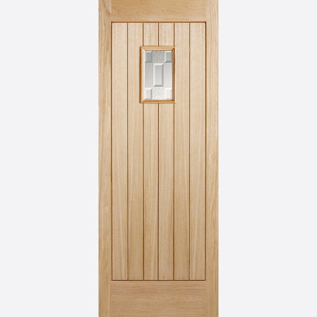 This is an image showing LPD - Suffolk Unfinished Oak Doors 838 x 1981 available from T.H Wiggans Ironmongery in Kendal, quick delivery at discounted prices.