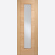 This is an image showing LPD - Vancouver 1L Long Light Pre-Finished Oak Doors 686 x 1981 FD 30 available from T.H Wiggans Ironmongery in Kendal, quick delivery at discounted prices.