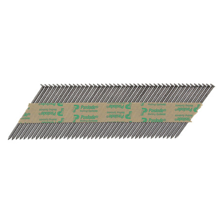 This is an image showing TIMCO Paslode IM350+ Nails & Fuel Cells Trade Pack - Ring Shank - Bright - 141208 - 2.8 x 63/3CFC - 3300 Pieces Box available from T.H Wiggans Ironmongery in Kendal, quick delivery at discounted prices.