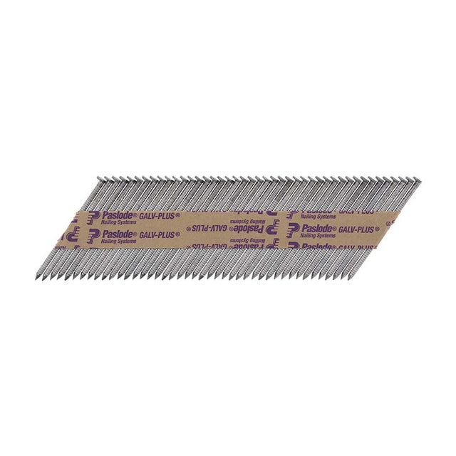 This is an image showing TIMCO Paslode IM350+ Nails & Fuel Cells Trade Pack - Ring Shank - Galvanised + - 141221 - 3.1 x 63/2CFC - 2200 Pieces Box available from T.H Wiggans Ironmongery in Kendal, quick delivery at discounted prices.