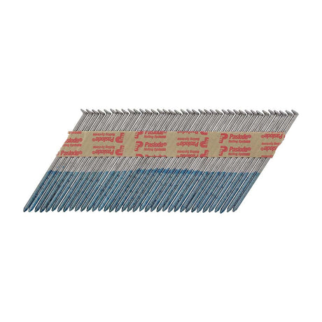 This is an image showing TIMCO Paslode IM350+ Nails & Fuel Cells Trade Pack - Plain Shank - Hot Dipped Galvanised - 141235 - 3.1 x 90/2CFC - 2200 Pieces Box available from T.H Wiggans Ironmongery in Kendal, quick delivery at discounted prices.