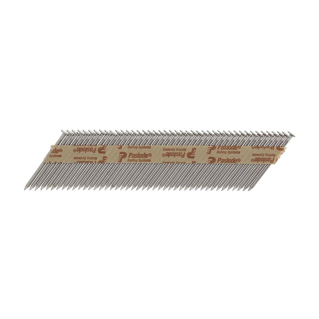 This is an image showing TIMCO Paslode IM350+ Nails & Fuel Cells Retail Pack - Ring Shank - Stainless Steel - 141257 - 2.8 x 51/1CFC - 1100 Pieces Box available from T.H Wiggans Ironmongery in Kendal, quick delivery at discounted prices.