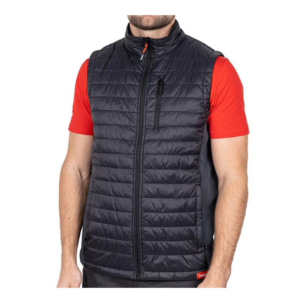 This is an image showing TIMCO Padded Bodywarmer - Grey/Black - X Large - 1 Each Bag available from T.H Wiggans Ironmongery in Kendal, quick delivery at discounted prices.
