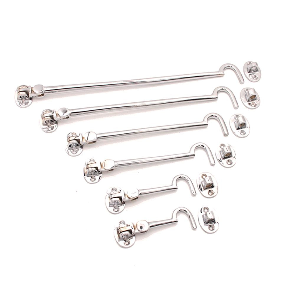 This is an image of Spira Brass - Silent Cabin Hook 8" - 200mm Polished Chrome available to order from T.H Wiggans Architectural Ironmongery in Kendal, quick delivery and discounted prices.