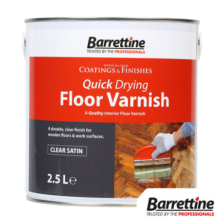 This is an image showing TIMCO Quick Drying Floor Varnish - 2.5L - 1 Each Tin available from T.H Wiggans Ironmongery in Kendal, quick delivery at discounted prices.