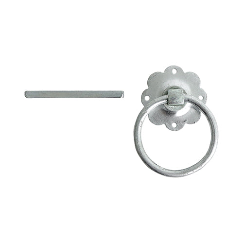 This is an image showing TIMCO Ring Gate Latch - Plain - Hot Dipped Galvanised - 6" - 1 Each TIMbag available from T.H Wiggans Ironmongery in Kendal, quick delivery at discounted prices.