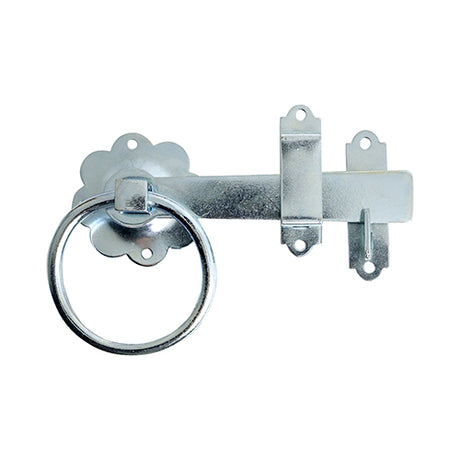 This is an image showing TIMCO Ring Gate Latch - Plain - Zinc - 6" - 1 Each TIMbag available from T.H Wiggans Ironmongery in Kendal, quick delivery at discounted prices.